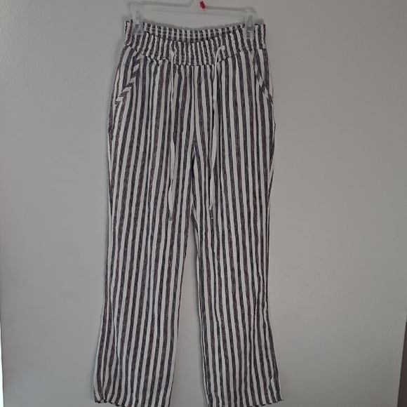 Love Tree Pants - Love Tree Textured Striped Fabric